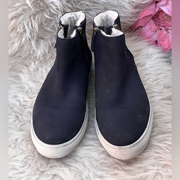J Slides Poppy Ankle Boots Navy Nubuck Waterproof Size 9 - Picture 2 of 8